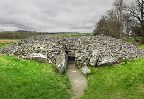 Ancient stones at Clava Cairns on a private thematic tour near Inverness